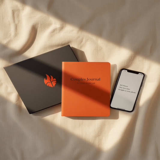 The Reconnect Bundle by Love Spark Lab — SPARKED Couples Card Game plus Couples Journal plus 365 Daily Notes shown together